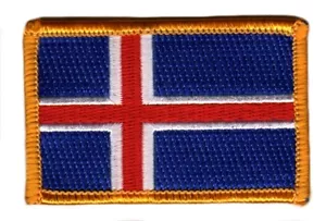 Parche bandera PATCH ISLANDIA 7x4,5cm bordado termoadhesivo nuevo - Bild 1 von 1
