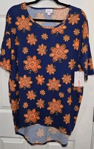 Lularoe Irma(Size Small)Blue/Floral, New With Tags, Free Shipping! 📦 - Picture 1 of 4
