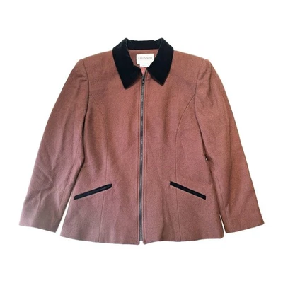 NUEVO SIN ETIQUETAS Urban Wool Merino Collection Vintage Mujer Talla 8 Manga Larga Chaqueta Cremallera Foto 1 de 3