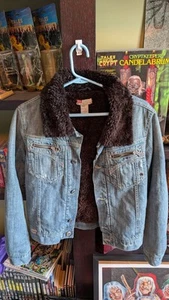 Diesel Industry Jeans Jeansjacke Sherpa gefüttert Fell blau Damenmode XL - Bild 1 von 18