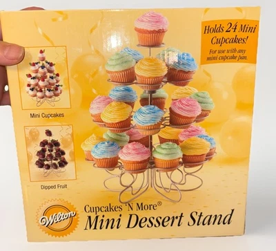 Wilton Mini Dessert Stand 4 Tier 24 Cupcake Holder Spiral Birthday Party Fruit - Image 1 of 3