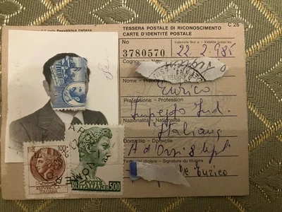 Tessera Postale Di Riconoscimento Lire 600 Del 1980 Con San Giorgio E Siracusana - Immagine 1 di 3