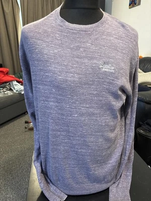 SuperDry Men's Lightweight Crew Neck Sweater - Purple Heather - Image 1 of 4