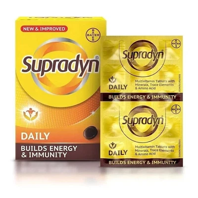 Multivitamínico diario Supradyn 60 tabletas | Inmunidad y energía | Envío gratuito Foto 1 de 3