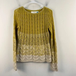 Sparrow Womens XS Sweater Cable Knit Beige Yellow Wool Alpaca Mohair 13908 - Picture 1 of 9