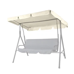 194x112cm Schaukel Vordach Top Ersatz Abdeckung UV30+ Terrasse Garten Hof Sitz Elfenbein - Bild 1 von 10