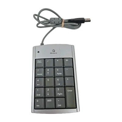 Targus Model PAUK10U Numeric Keypad Plug & Play 2 USB Ports USA Silver VG+ B2 - Image 1 of 4