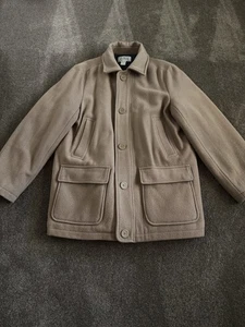 L.L. Bean Camel Beige Wool Overcoat Men’s Large Quilted Lining Classic Iconic - Picture 1 of 12