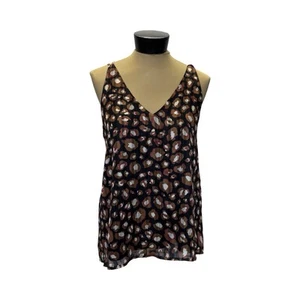 Adrienne Womens Animal Print Criss Cross Tank Size S NWT - Picture 1 of 11