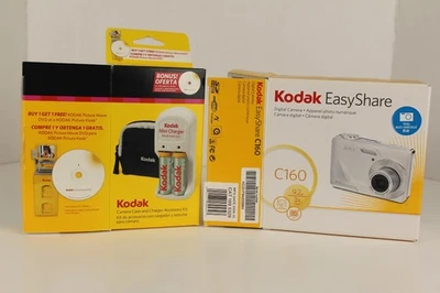 Kodak Digital Camera EasyShare C160 Teal w Rechargeable Batteries & Memory - Image 1 of 4