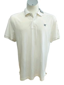 Crew Creme Mesh Baumwolle POLO T-Shirt Größe XXL 2XL Neu mit Etikett Logo HERREN - Bild 1 von 4