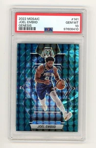 2022 Panini Mosaic Joel Embiid Genesis PSA 10 76ers SSP - CASE HIT - Picture 1 of 2