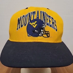 Vintage West Virginia Mountaineers SnapBack Hat Adjustable NCAA 90s Made in USA - Picture 1 of 21