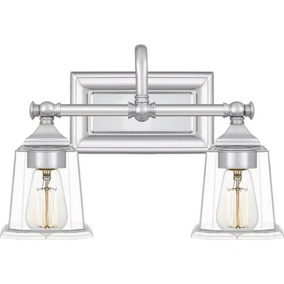 Nicholas 2 Light Transitional Bath Vanity - 10 Inches high-Polished Chrome - Image 1 of 4