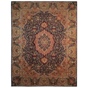 Kashmar 397x301 Cm Alfombra Persa De Lana Orient Azul - Imagen 1 de 7