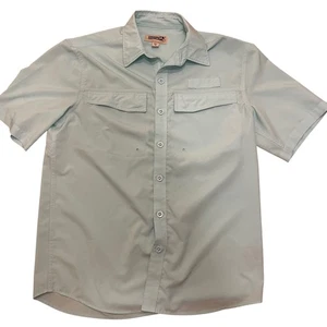 Hook & Tackle Fishing Shirt Vented Short Sleeve Button Up Shirt Medium - Picture 1 of 6