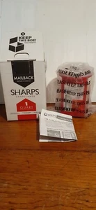 1 } Auffangbehälter für scharfe Gegenstände 1 QT mit DECKEL 10701 } mit FÜLLLEITUNG KOSTENLOSER VERSAND - Bild 1 von 1