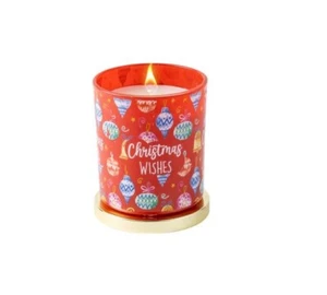 270248 CHRISTMAS WISHES CINNAMON SCENTED SINGLE WICK CHRISTMAS CANDLE 30HR BURN - Picture 1 of 1
