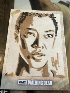 The Walking Dead Sasha Sketch Card By Bill Pulkovski - Picture 1 of 2