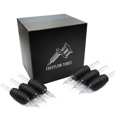 CLEAR Disposable Tattoo Tube Grip FREEFLOW 20pcs 1" Grips Tip Machine Tubes - Image 1 of 4