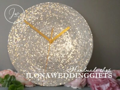 Reloj de Pared Decorativo Cristal Swarovski Boho Hogar Habitación Decoración Regalo Sol Luna Lunar Foto 1 de 4