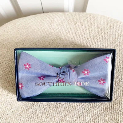 Pajarita Southern Tide Portside con flores rosas Preppy de lino NUEVA NUEVA CON ETIQUETAS Foto 1 de 3