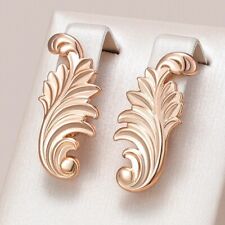 Ethnic Women Glossy Dangle drop Earrings 585 Rose Gold Geometry Jewelry Wedding