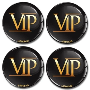 4 x 60mm 3D Silikon Aufkleber für Nabendeckel Nabenkappen Nabenabdeckun VIP - Bild 1 von 3