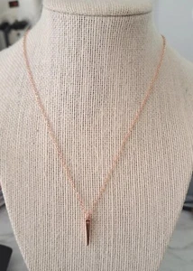 Melinda Maria Rosegold Pyramid/Spike Necklace 18" With 2" Extension - Picture 1 of 6