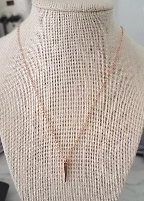 Melinda Maria Rosegold Pyramid/Spike Necklace 18" With 2" Extension - Image 1 of 4