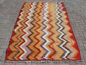 5x8 living room bohemian kilim rugs - area rugs for living room - Picture 1 of 10