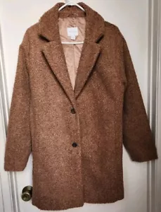 Daily/Ritual Women's Size Medium Button-down Tan Teddy Coat Cozy Warm - Picture 1 of 5