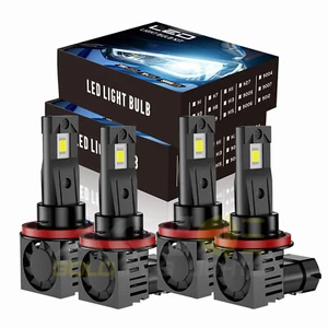 H11 H9 LED Headlight Super Bright Bulbs Kit 8000K White 330000LM High/Low Beam - Picture 1 of 11