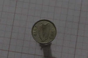 🧭 🇮🇪 IRLAND 3 PENCE 1963 SHARP DETAILS B63 #Z3265 - Bild 1 von 2