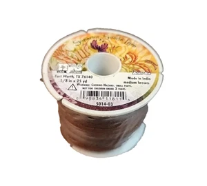 TEJAS Superior Suede Lace Medium Brown Spool 1/8 in x 25 Yards #5014-03 - Picture 1 of 4