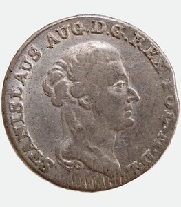 R 1792 EB 8 Groschen Grossus 2 Zloty Dwuzlotowka Poland coin S. A. Poniatows - Picture 1 of 3