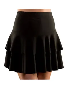 Ladies 1980s Fancy Dress Black Ra Ra Skirt 80s Stretch Medium Size 6-10 UK New - Picture 1 of 3