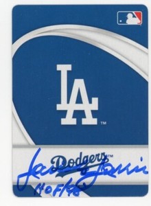 SIGNED BASEBALL PLAYING CARD AUTO LOS ANGELES LA DODGERS JAIME JARRIN HOF 98