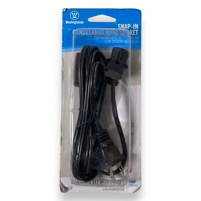Base candelabro cable enchufe a presión Westinghouse Lighting 6' nuevo Foto 1 de 4