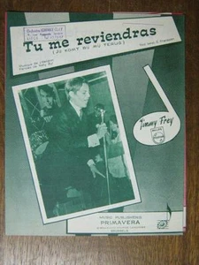 PARTITION MUSICALE BELGE JIMMY FREY TU ME REVIENDRAS - Picture 1 of 1