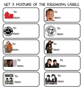 Mix Of 30 Home Alone Christmas TO ~ FROM Gift Tags Present Stickers - Picture 1 of 1