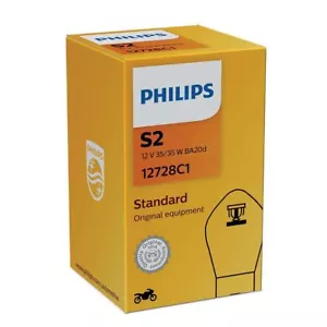 Philips S2 Vision Moto Halogen - Motorrad Lampe Single 12728C1 - Picture 1 of 1