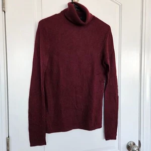Lord & Taylor 2 ply cashmere Turtleneck, Cranberry, Women's Sm., long sleeves - Picture 1 of 8