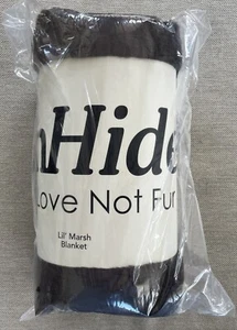 UnHide For Love Not Fur Lil' Marshmallow Blanket Chocolate Hare Brown 50x60-NEW - Picture 1 of 2