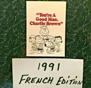Tarjeta coleccionable Peanuts CHARLES SCHULZ 1991 EDICIÓN FRANCESA - Imagen 1 de 3