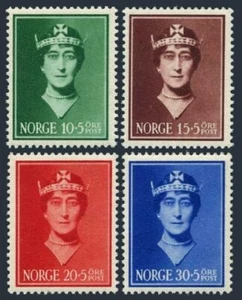 Norway B11-B14, lightly hinged. Mi 203-206. Queen Maud, 1939. Surtax: charities. - Picture 1 of 1