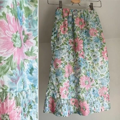 Falda sin Mangas Floral Vintage Groovy Volantes Midi Plisada Femenina Hada Pastel Pequeña Foto 1 de 4