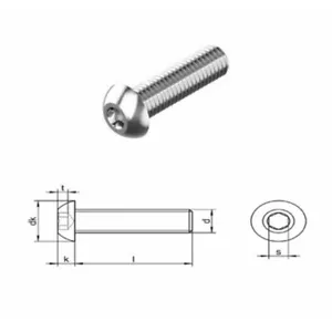 Hexagon Socket Button Head Screws A4 (T316) Marine Grade Stainless Steel - Picture 1 of 1