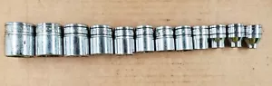Snap-On FS Series 1/4" - 7/8" 12 Piece 3/8" Drive 6 Point Chrome Socket Set USA - Picture 1 of 10