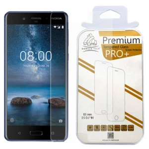 Nokia 8 100% New Gorilla Tech Genuine Tempered Glass Screen Protector Shield - Picture 1 of 8